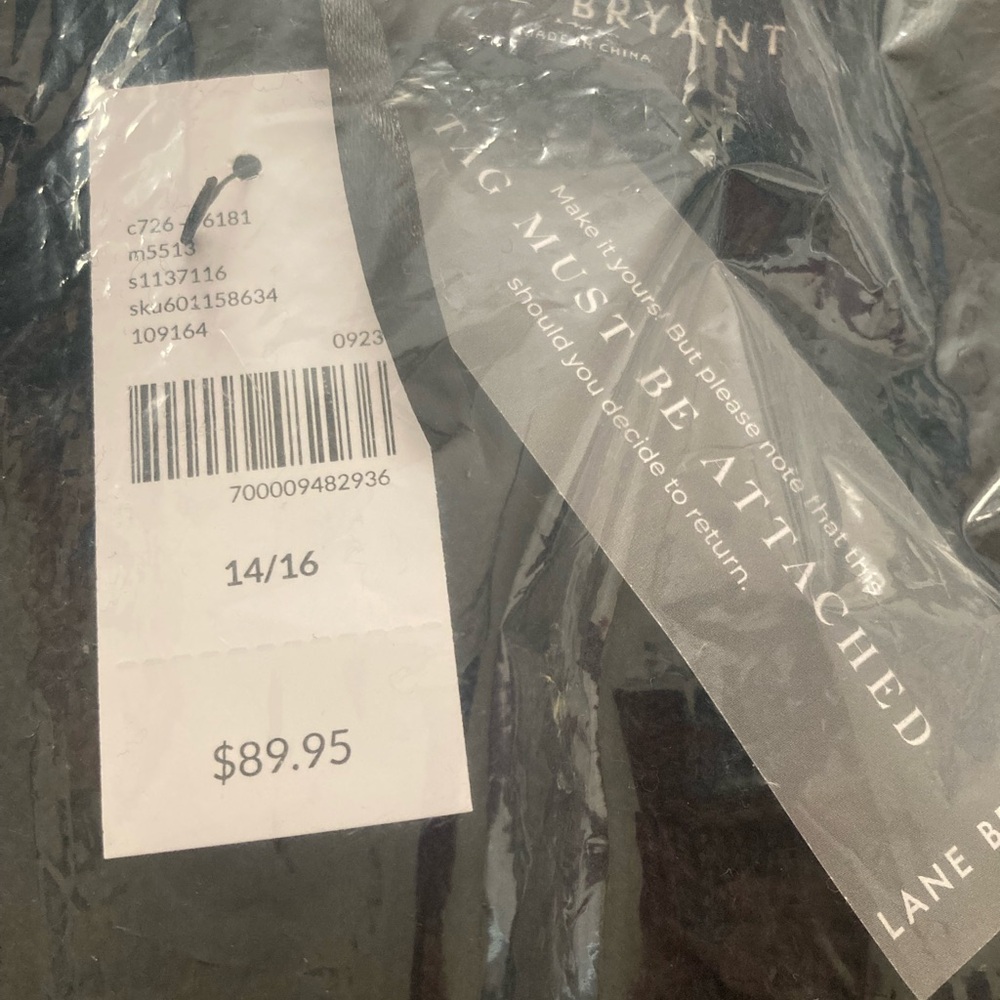 Lane Bryant Plus Size Dress Color Black & White Size 14/16 - Picture 7 of 8